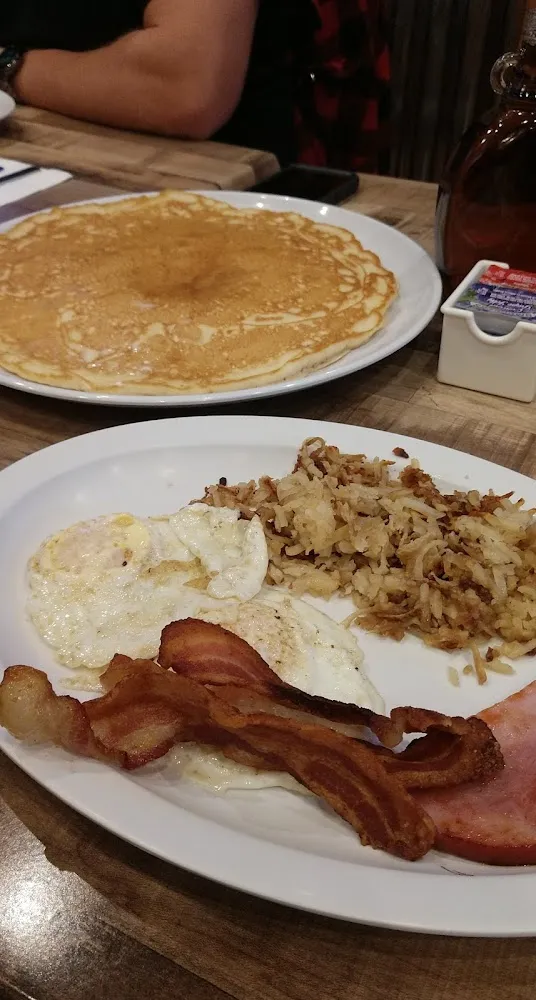 Breakfast with a Single Pancake on the Side Small