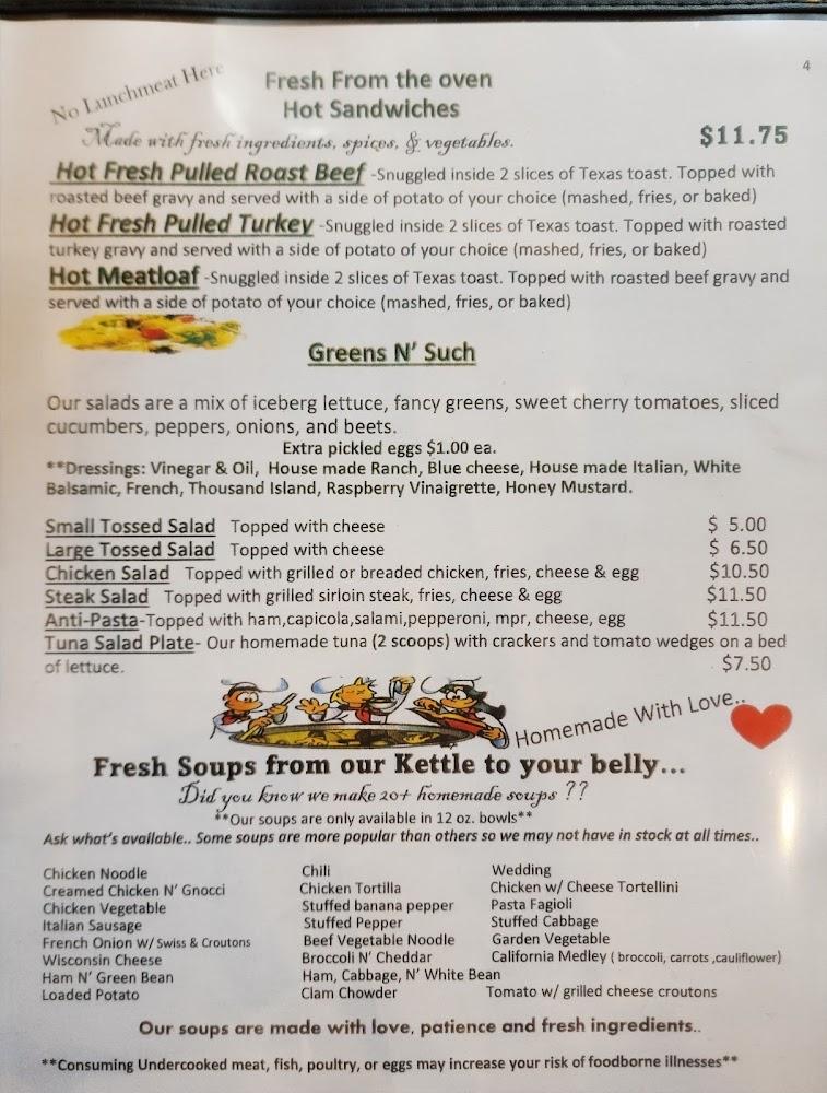 South Greensburg Restaurant Menu image 2