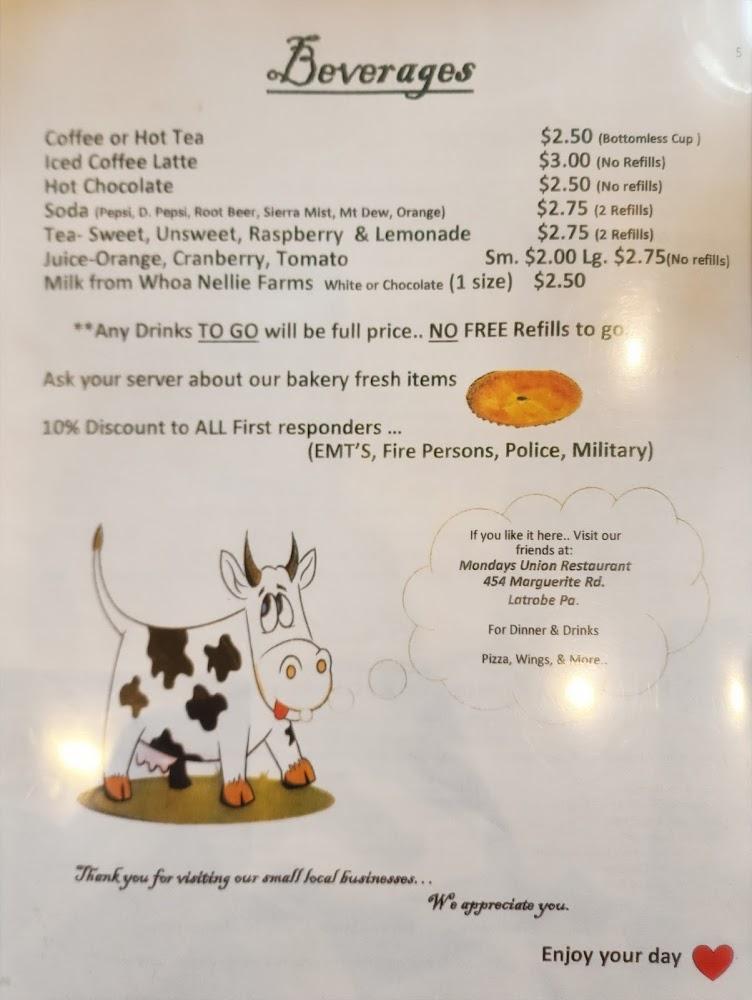 South Greensburg Restaurant Menu image 3
